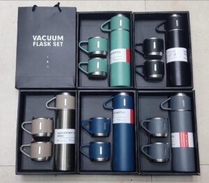 Vacuum Flask Set with Bottles and Cups