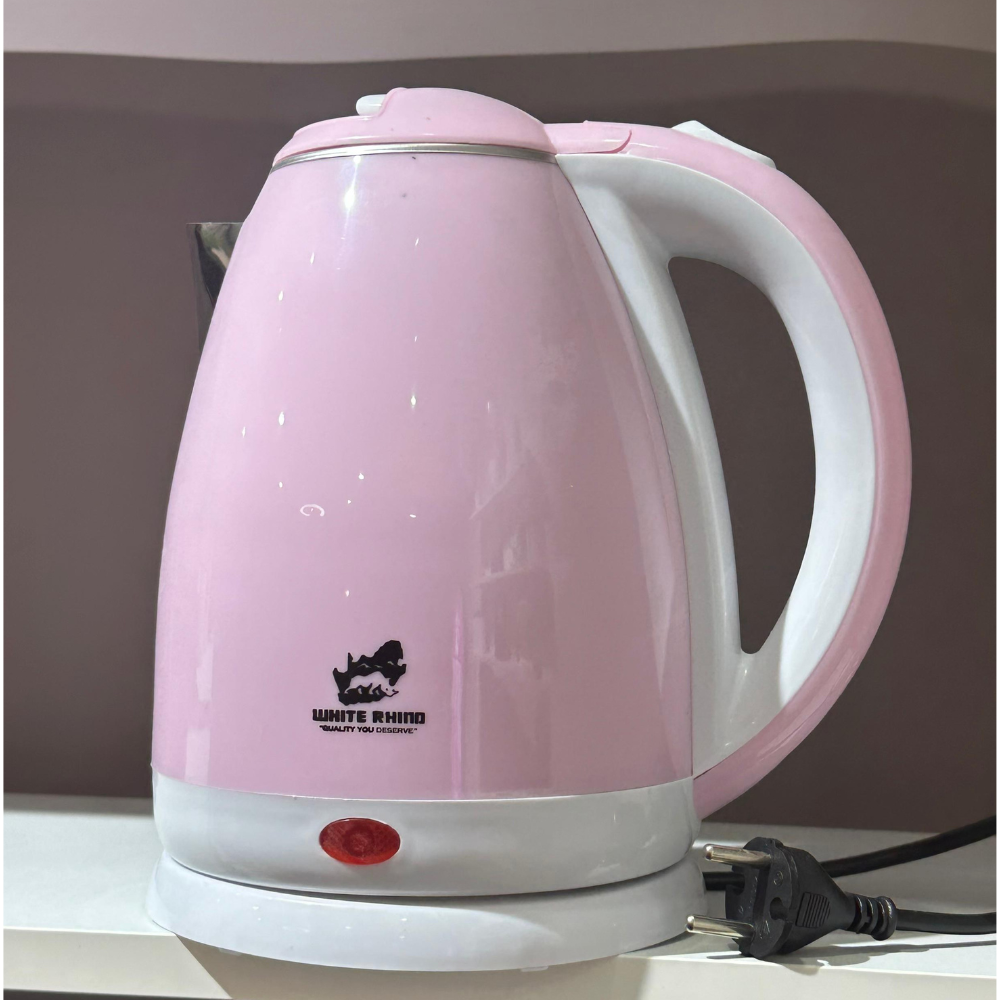 White Rhino Electric Kettle – Pink Edition